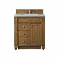 James Martin Vanities Bristol 30in Single Vanity, Saddle Brown w/ 3 CM Arctic Fall Solid Surface Top 157-V30-SBR-3AF